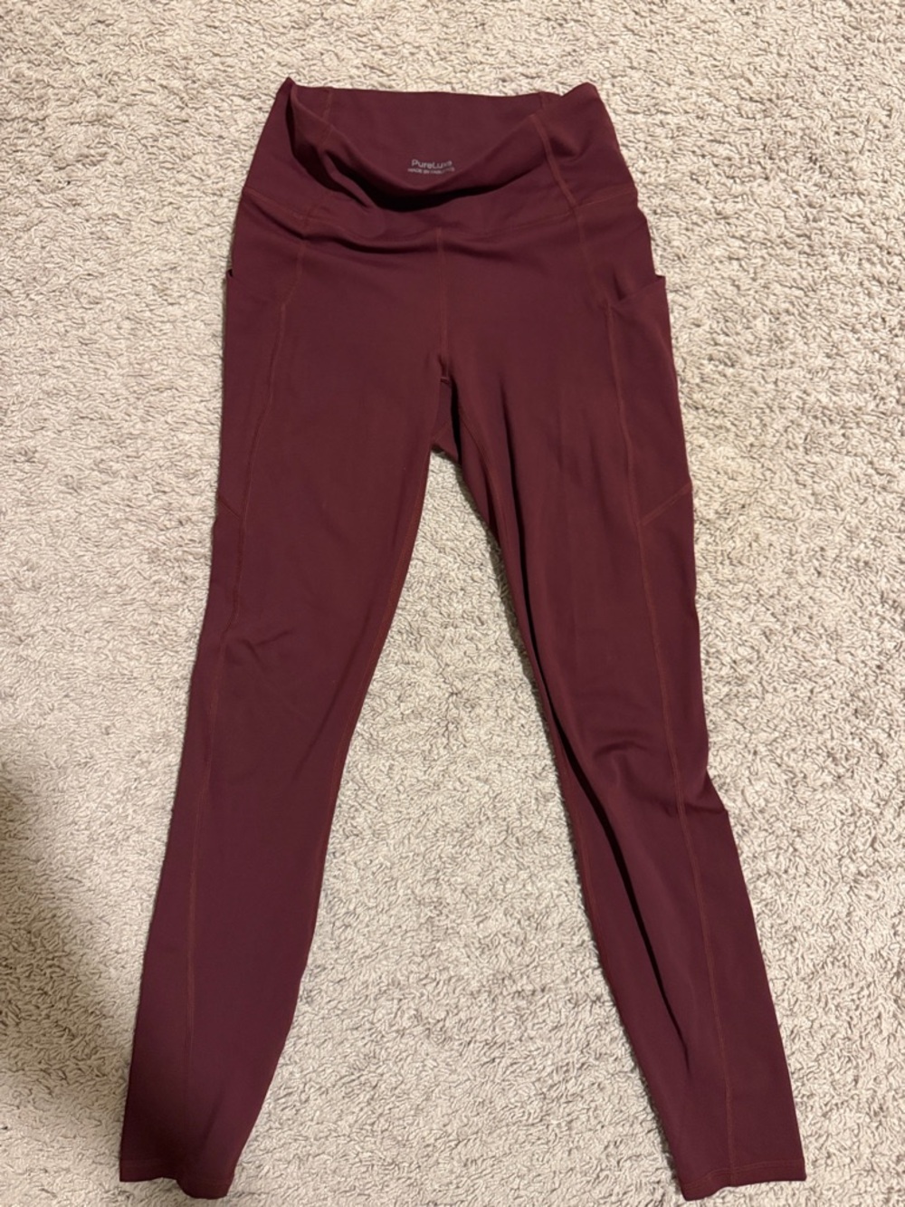 Fabletics Wine High-Waist Pocket Leggings